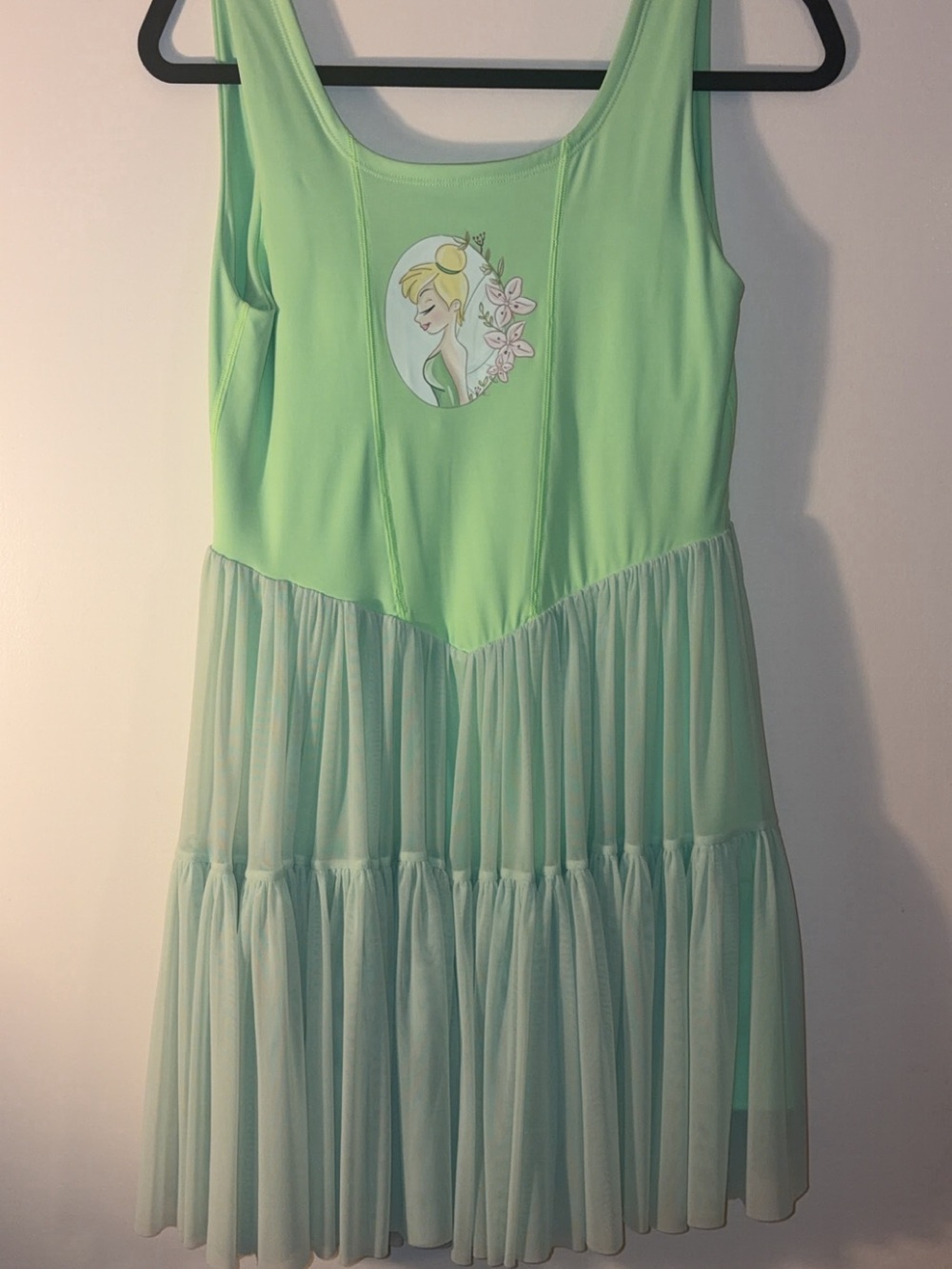 Women’s Made by Molly Green Tulle Dress with Tinkerbell Patch